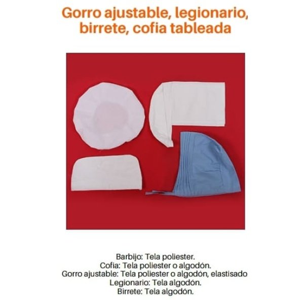 BARBIJO, COFIA, GORRO