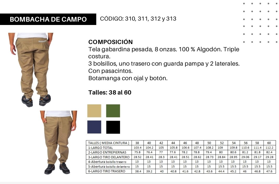 BOMBACHA DE CAMPO - Image 2